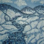 Anne Clark, 
Ligonier<br>
<b>Into The Blue</b><br>
Acrylic on Linen<br>
24" x 20"<br>
