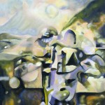 Sheila Cuellar-Shaffer Exodus VIII Acrylic on canvas 16”x20”