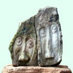 Richard Hower, 
SEWARD<br>
<b>Two as One</b><br>
STONE CARVING<br>
12 1/2" X 14"<br>
