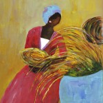 Carole McCray, 
Laughlintown<br>
<b>Savannah River Basket Weaver</b><br>
Acrylic<br>
16 x 20<br>
