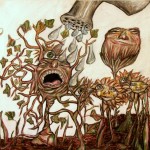 Stacey Pydynkowski How Does Your Garden Grow Oil Pastel 3’x3’