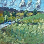 David A. DiPietro<br>
Uniontown<br>
<b>Southwestern PA Textures</b><br>
Oil on Canvas<br>
8" x 9"<br>
