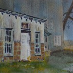 Michalina Pendzich, 
Pittsburgh<br>
<b>Butler County Shed</b><br>
Watercolor<br>
13 x 14<br>
