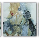 Susan Pollins, Association I, II, III (tripdych)
mixed watermedia/collage/on canvas
12  x 36  
