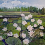 Gene Kravits, Lotus and Lilies in Ligonier
Acrylic on canvas
48 x 60
