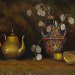 Patricia Dickun<br><b>
Fenton Glass</b>
oil
16 x 20
