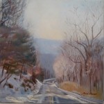 Tami Louco<br><b>
Down the Road and Around the Bend</b>
oil on canvas
24 x 24
