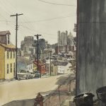 Robert Bowden, <b>Spring Garden   Neighborhood</b>  
Watercolor,
17.5 x 13
