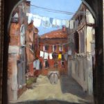 Marcia Koynok, <b>Venetian View 2 </b>Oil on board, 12 x 9 