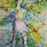 Renee Keil
<b> Dancer in the Garden </b>
Acrylic and Pastel, 
48 x 36 
