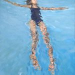 Marcia Koynok
<b> Girl Afloat </b>
Oil on canvas, 
36 x 24 
