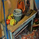 William Pfahl
<b> Osage Orange Still Life </b>
Oil, 
18 x 24

