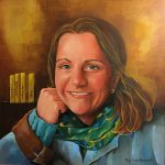 <h3>Judy Lee Emerick, <b>My Cosette,</b>  Oil on Linen, 15.75  x 15.75</h3>