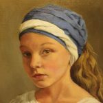 <h3><b>FIRST PRIZE, </b> Jackie Moreno, <b>Girl with Blue Turban,</b>  Oil on Panel, 11 x 14</h3>