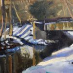 <h3>William D. Pfahl, <b>Squaw Run Winter,</b>  Oil, 10 x 16</h3>