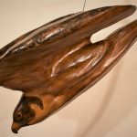 Michael Morgart, Peregrine Dive, Driftwood, Tupelo and Steel, 26 x 10 x 46
