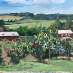 Doreen Currie<br><b>
Route 982 
Flower Farm</b><br>
Oil on canvas, 
24 x 30
