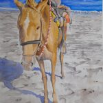 Debra King<br><b>
A Very Hot Day</b><br>
Watercolor, 
21 x 17
