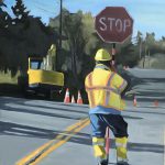 Ann M. Cehula, 
<B>Take a Brake, </B>
Oil, 
20 x 16 
