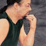 Connie Clutter, 
<B>Contemplation, </B>
Watercolor, 
18.5 x 14.5
