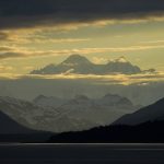 Kelly Coursey-Gray, 
<B>Fairweather Sunset in 
Glacier Bay National Park, </B>Photograph on Metal, 16 x 20
