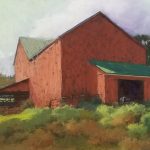 Diane Grguras, 
<B>Red Barn White Goats, </B>
Pastel, 
17 x 20
