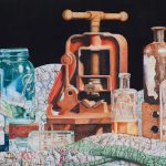 Larry R. Mallory, 
<B>Antique Vise, </B>
Watercolor on paper, 
32 x 41
