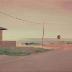 Adalberto Ortiz, 
<B>Stop Sunset, </B>
acrylic on canvas, 
11 x 18