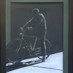 Shelley Poli,
My Green Rusty Bike,
Pastel on black sandpaper,
27 x 33
