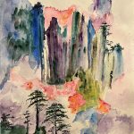 Doris Wood,
Mist Over the Mountains,
Watercolor,
31 x 22
